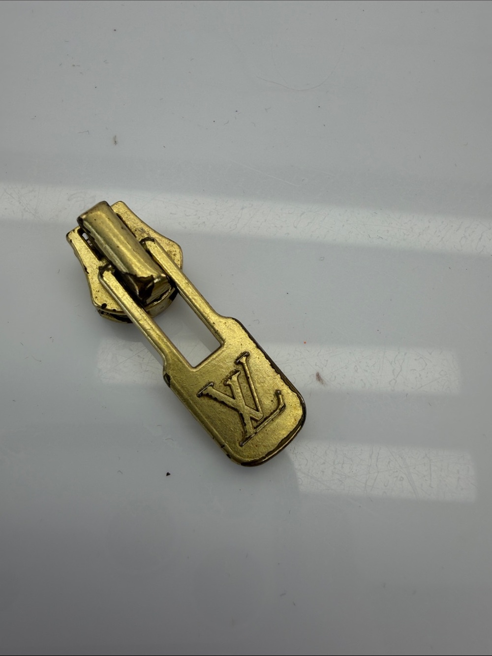 Louis Vuitton Gold-tone LV Zipper Pull Replacement